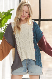 Patchwork Charm Knit Sweater