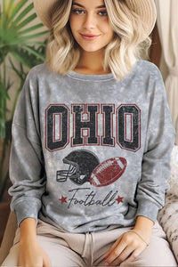 OHIO FOOTBALL MINERAL GRAPHIC BRUSHED SWEATSHIRT
