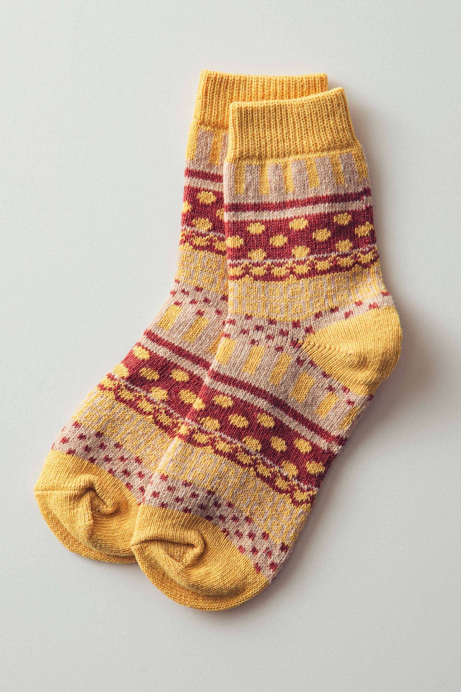 Colorful Isle Knit Socks