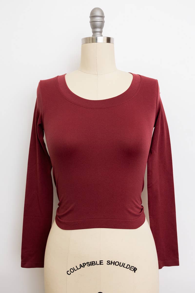 Stylish Long Sleeve Crop Top