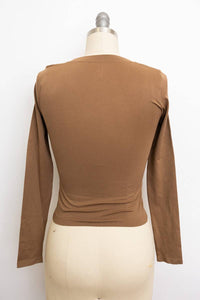 Stylish Long Sleeve Crop Top