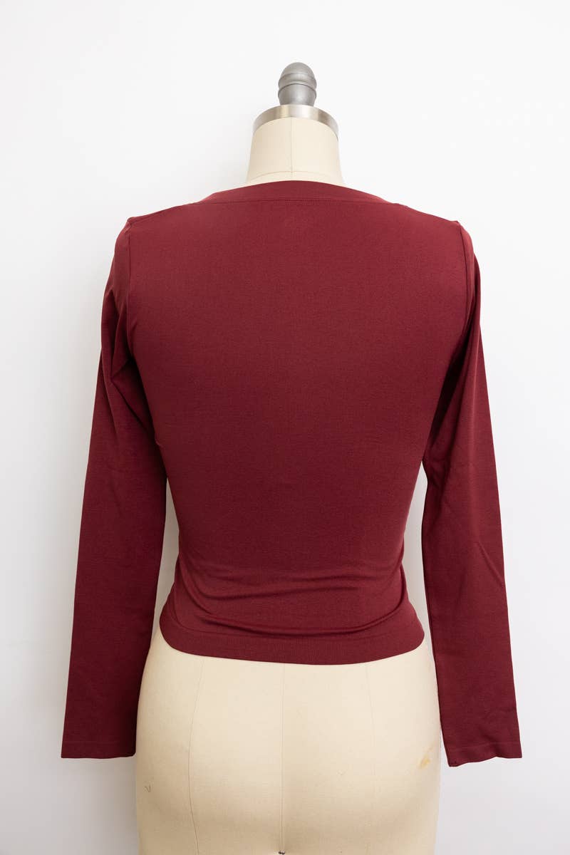 Stylish Long Sleeve Crop Top