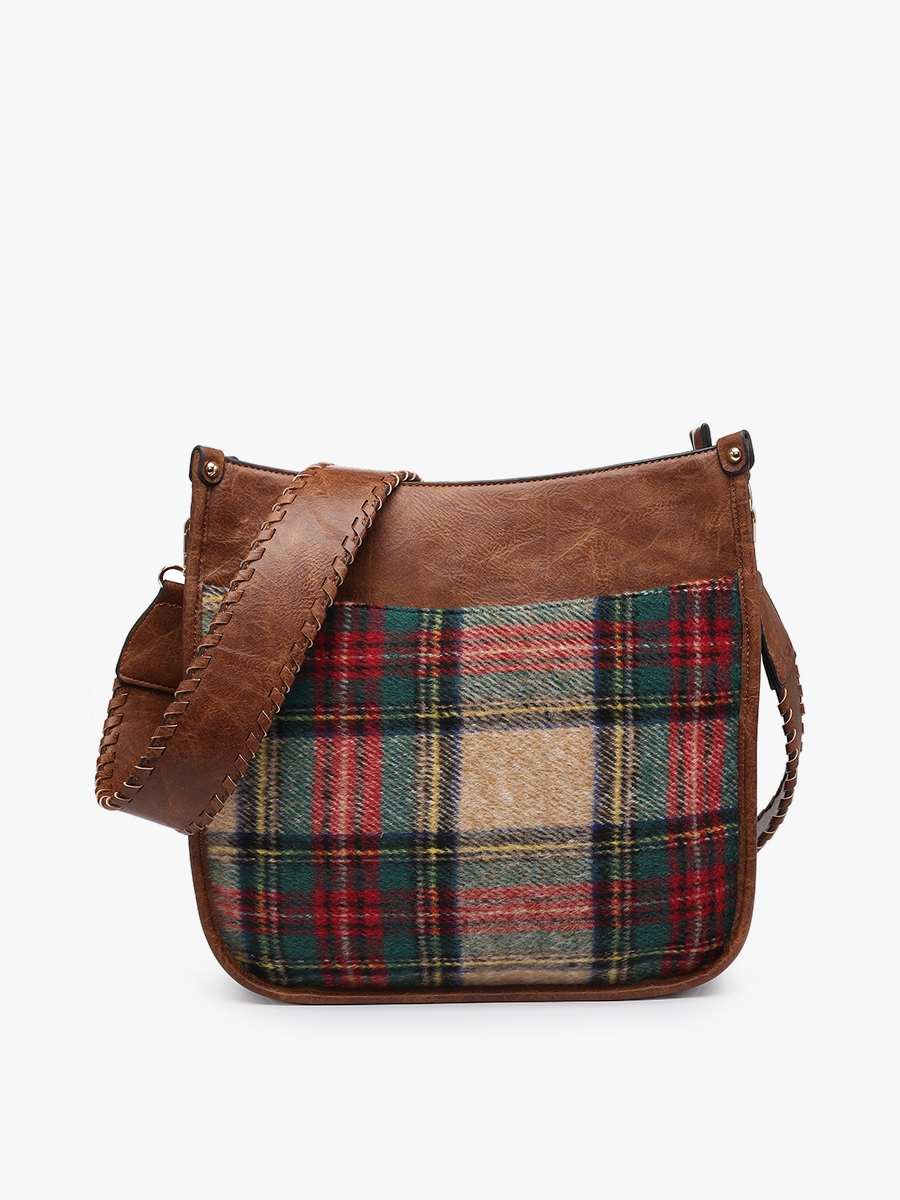 Chloe Plaid Crossbody with Guitar Strap