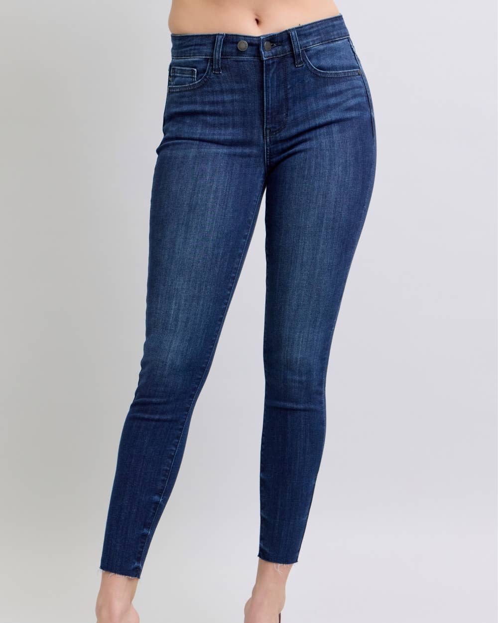 Judy Blue MR Skinny w raw hem
