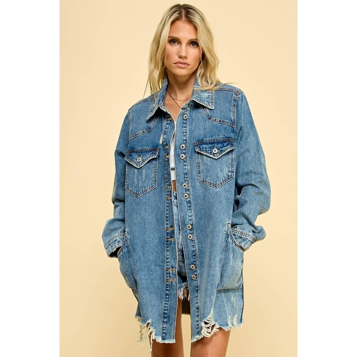 Washed Denim Shirt/Jacket