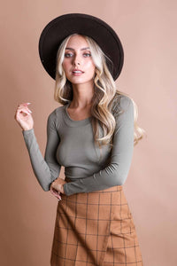 Stylish Long Sleeve Crop Top