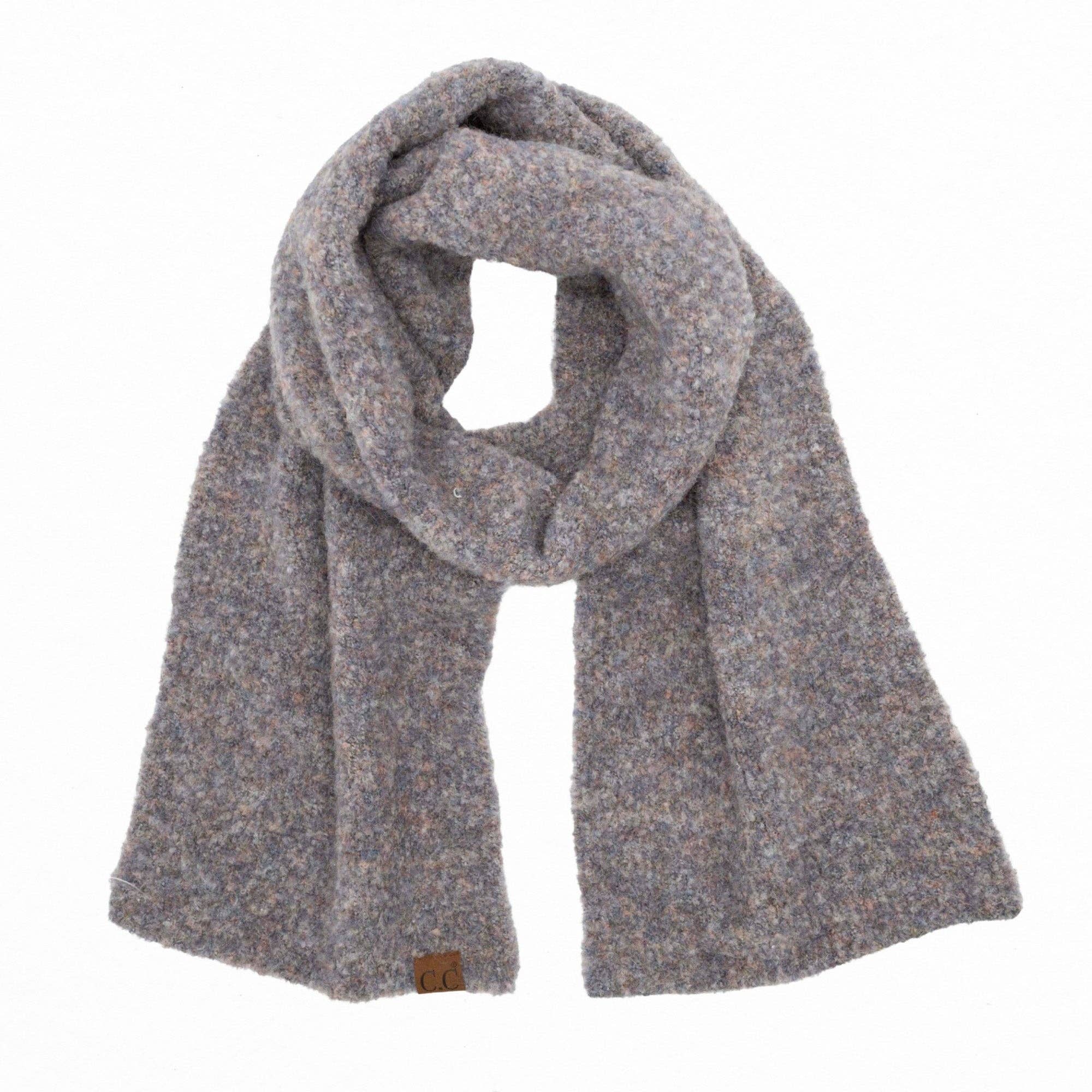 CC Scarf Oh So Soft Boucle: Light Grey