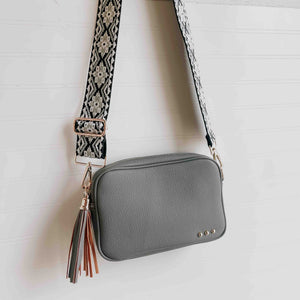 Willow Camera Crossbody Bag: Gray