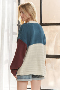 Patchwork Charm Knit Sweater