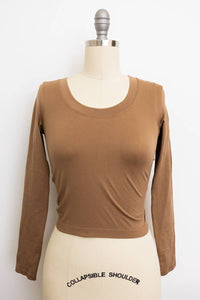 Stylish Long Sleeve Crop Top