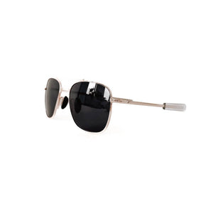 Sunny Square Aviator Sunglasses: Black Lens/Gold Frame
