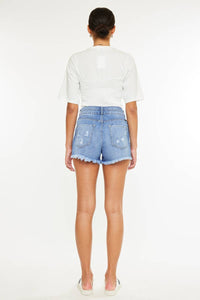 Kancan HIGH RISE MOM DENIM SHORTS