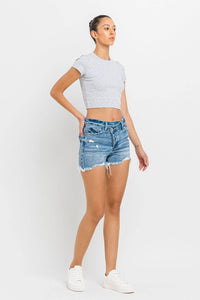 HIGH RISE W LOW FRONT RISE SHORTS