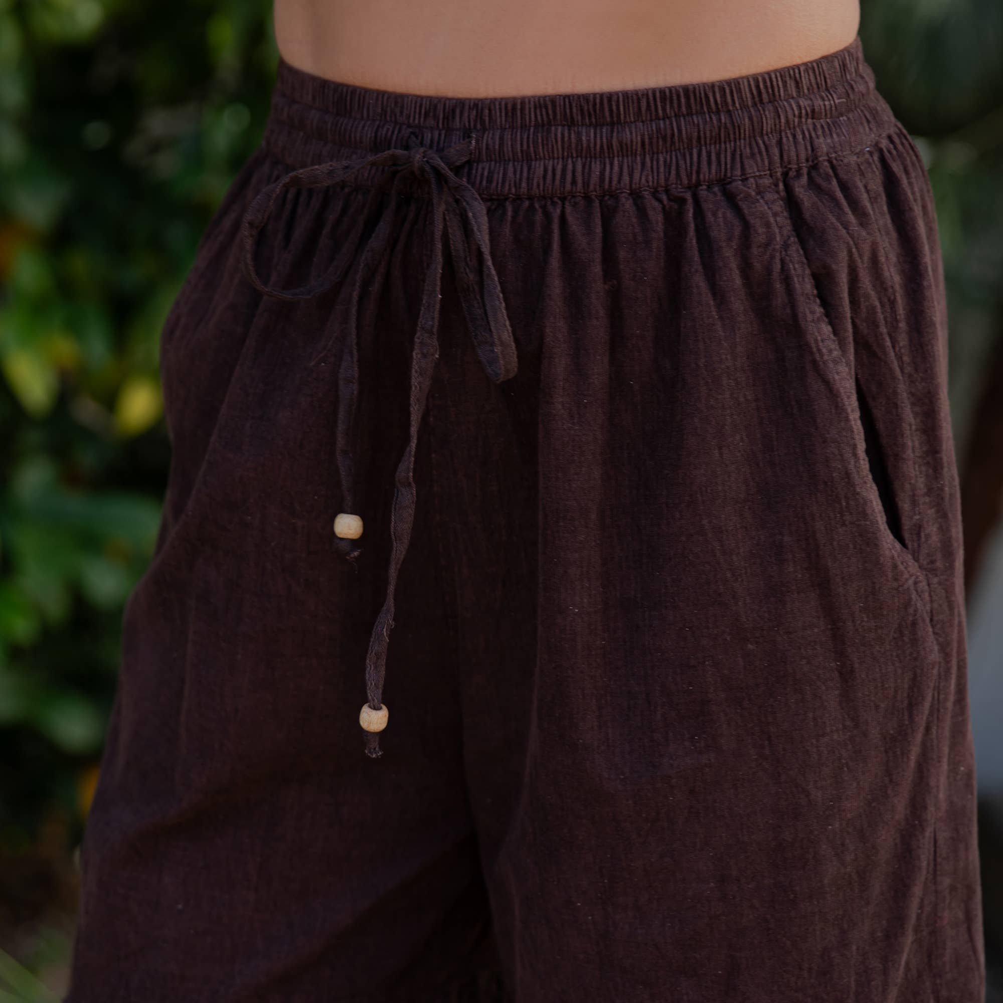 Boho chic Tiered Patch Inserted Denim &Knit Pants