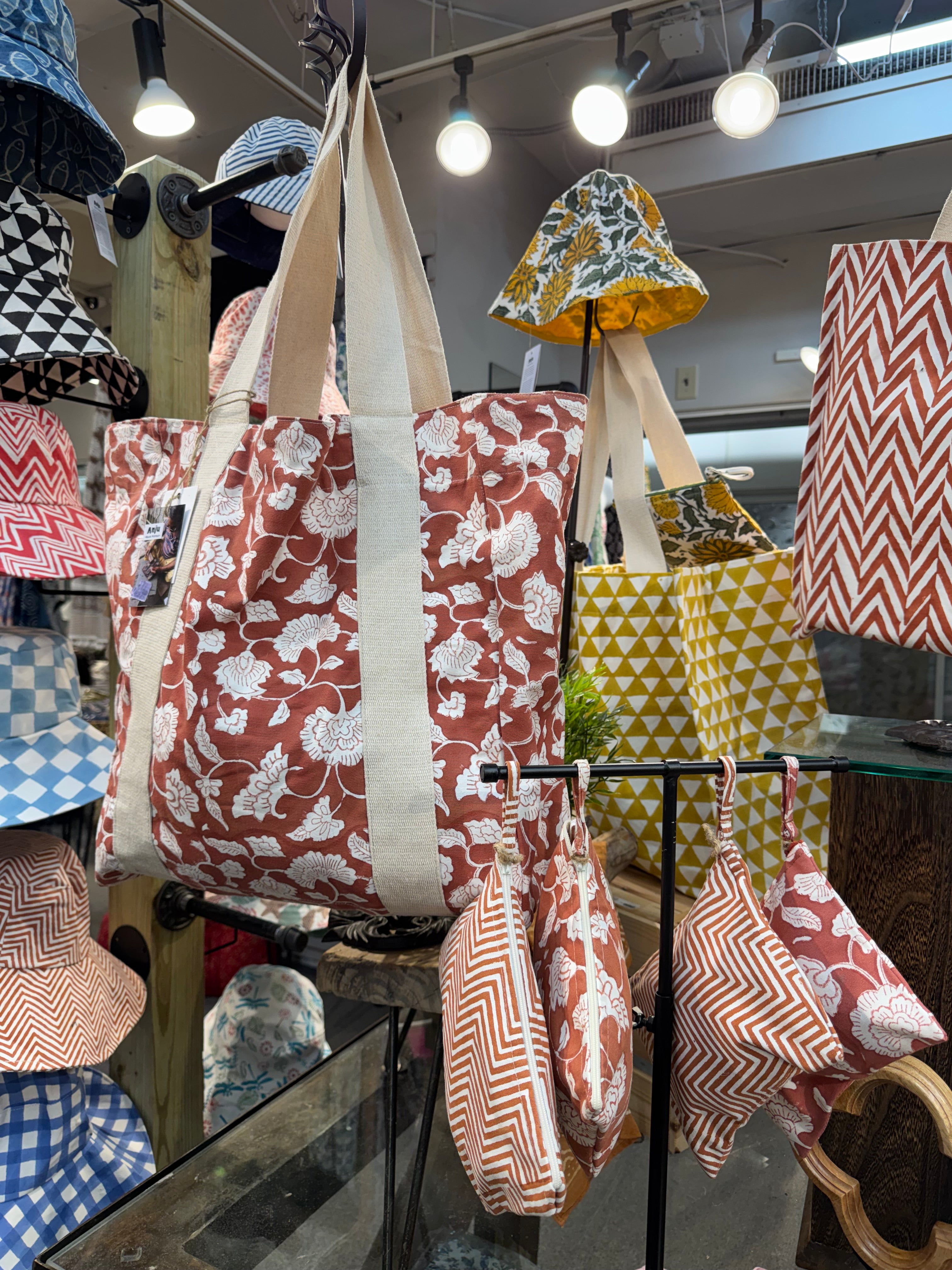 Anju Canvas Block Printed Bag