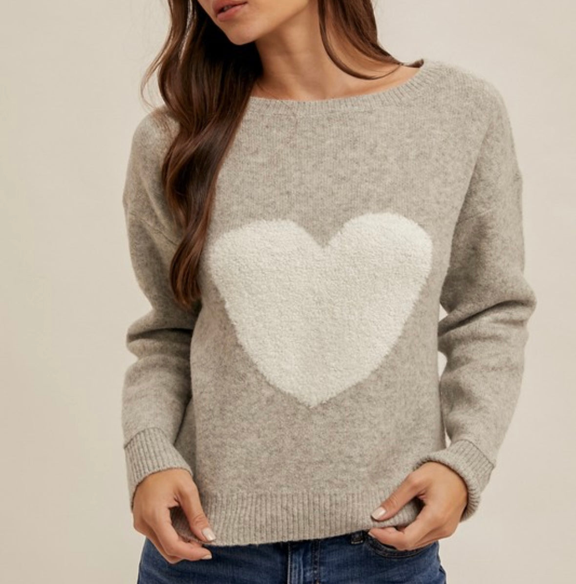 Heart Motif Sweater