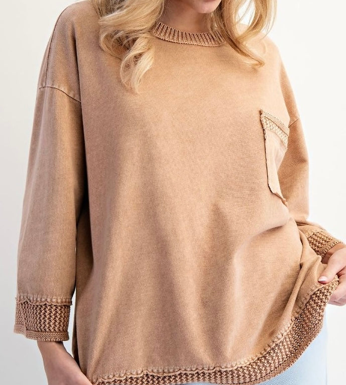 MINERAL WASHED BOXY PULLOVER