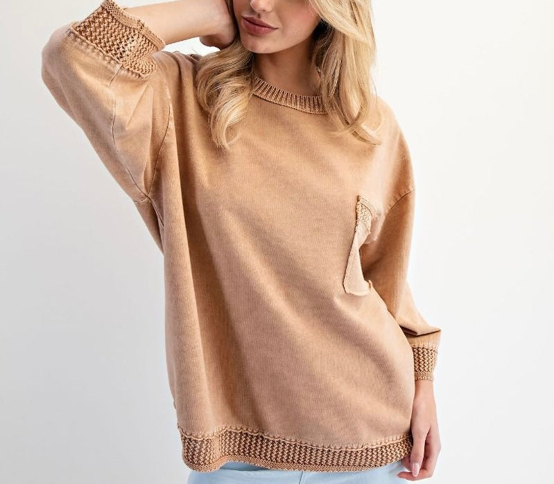 MINERAL WASHED BOXY PULLOVER