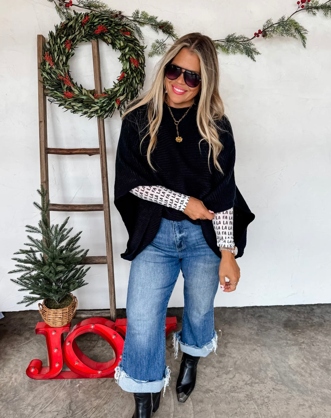 Christmas Meg Pullover Poncho