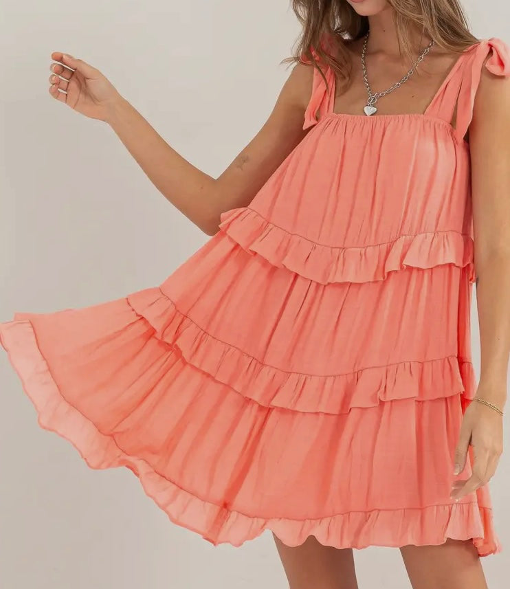 Coral Ruffle Mini