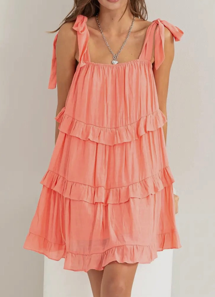 Coral Ruffle Mini