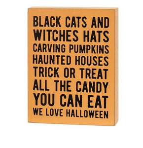 Black Cats & Witches Hats 2pc Set