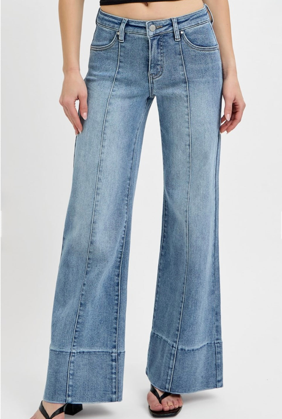 Risen Tummy Control Mid Rise Ankle Flare