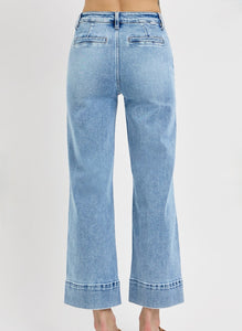 RISEN HIGH RISE CROP WIDE JEANS