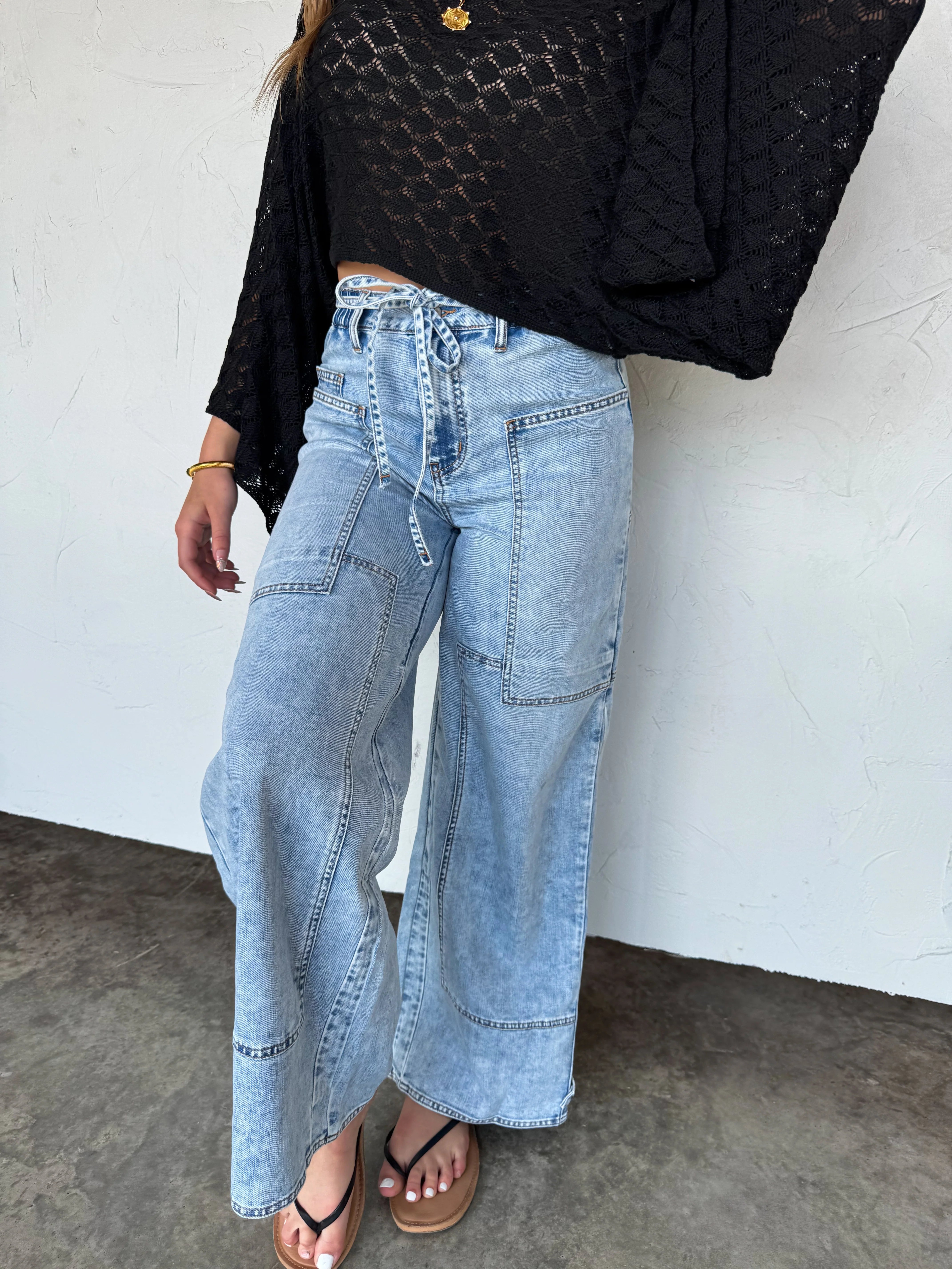 Movie Tie Waist Jeans