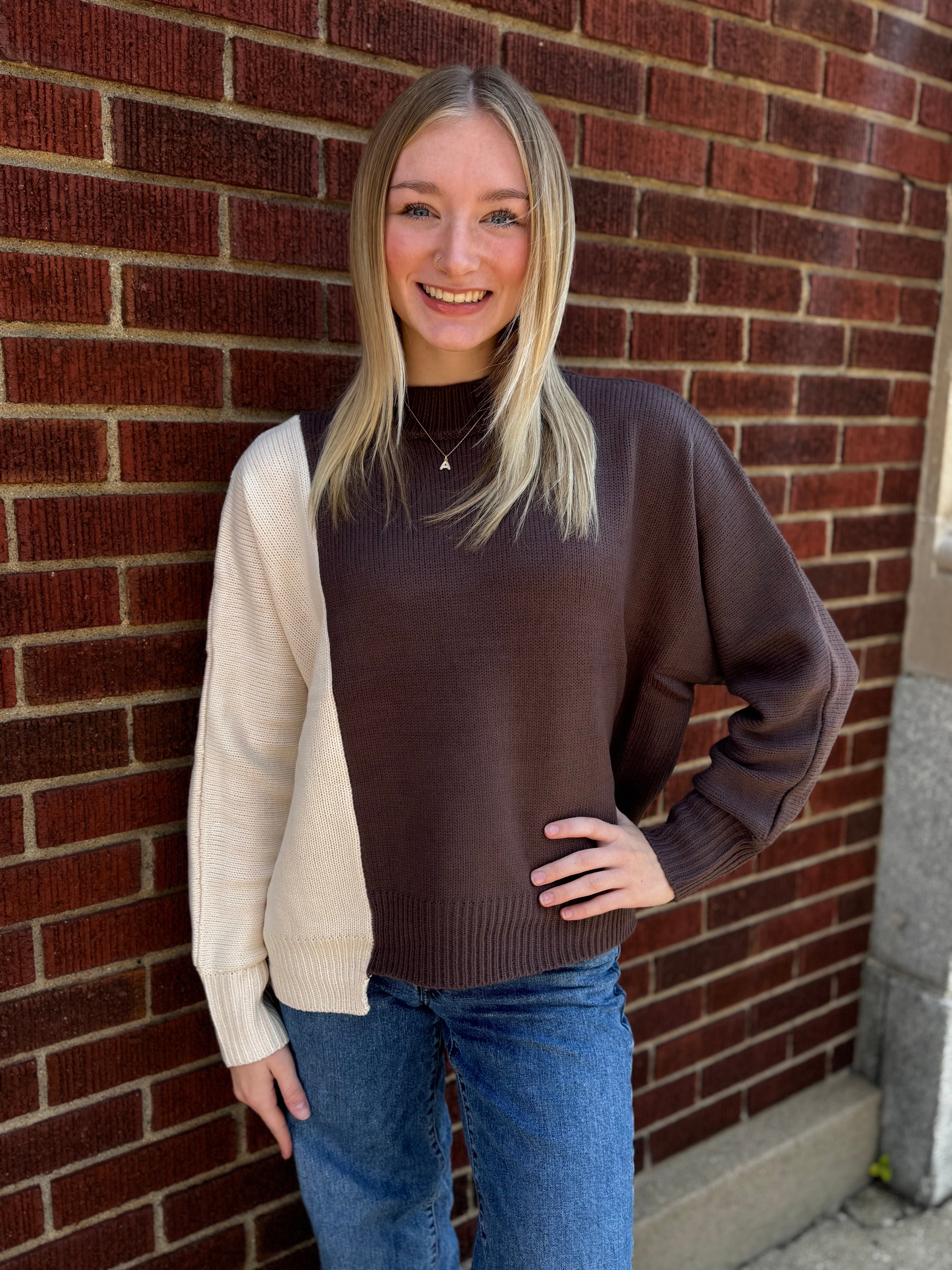 Ava Color Block Sweater