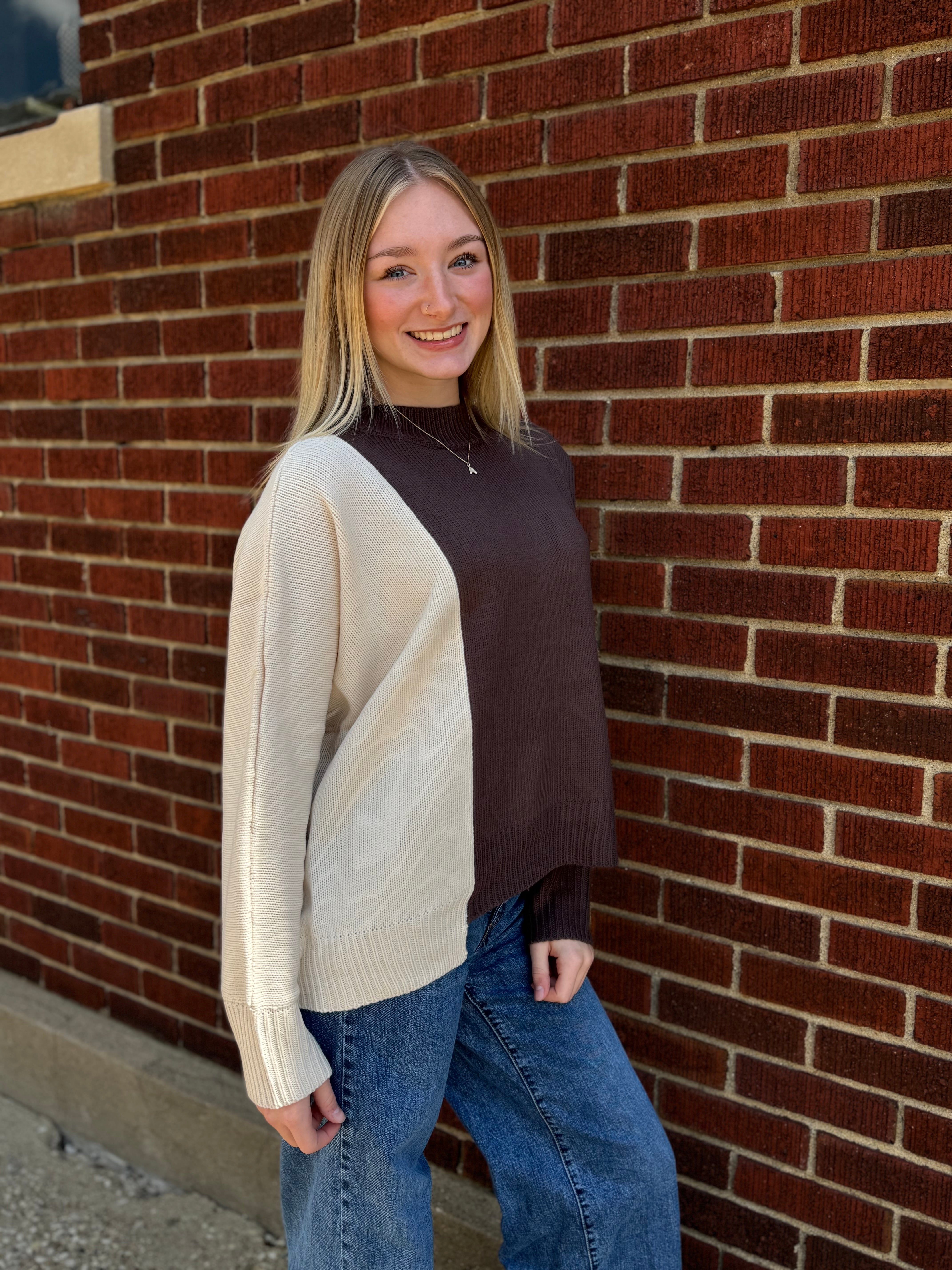 Ava Color Block Sweater