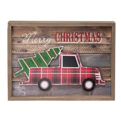 Christmas Truck Framed Sign