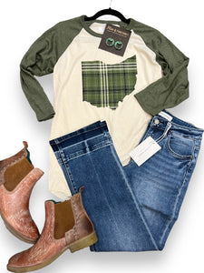 OHIO 3/4 Baseball Tee