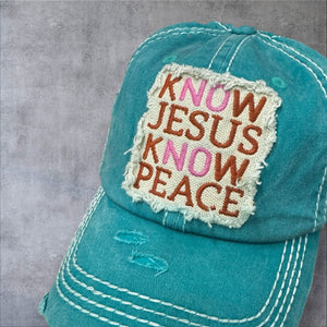 Know Jesus Know Peace Hat