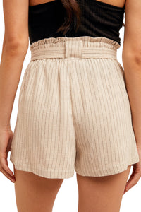 Paperbag Pin Stripe Shorts