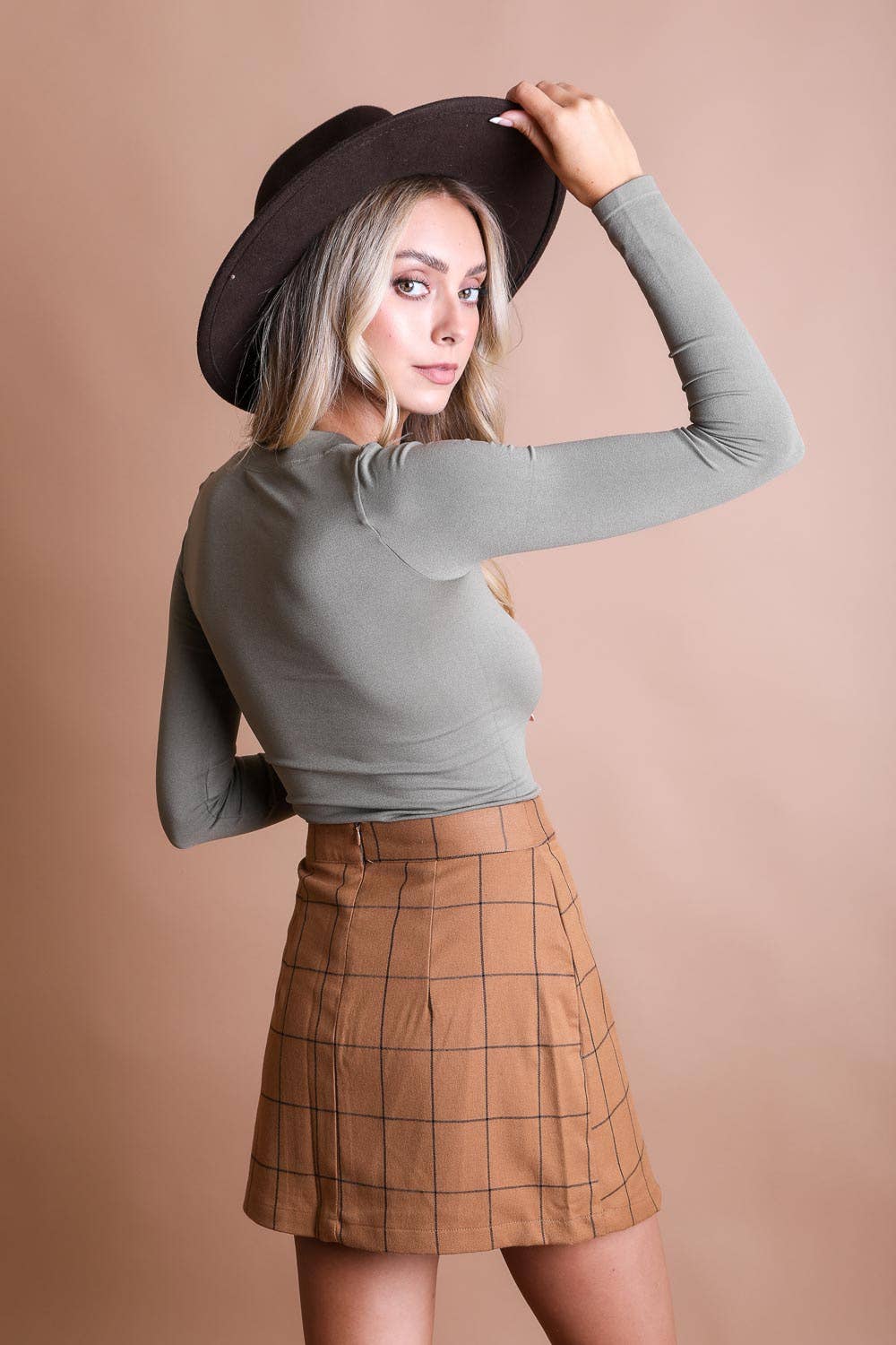 Stylish Long Sleeve Crop Top