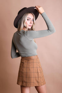Stylish Long Sleeve Crop Top