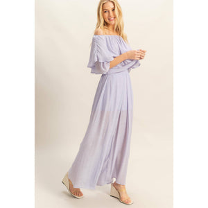 Off-The-Shoulder Blouse And Pants Set