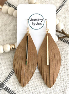 Fringe w/Gold Bar: Weathered Tan