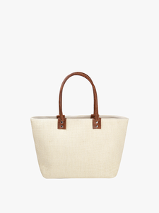 Angelica Small Straw Tote w/ Dual Handles