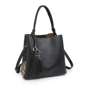 Olivia Animal Print Contrast Hobo