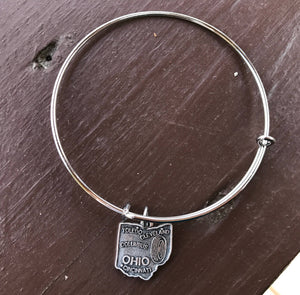 Silver Ohio Charm Bracelet