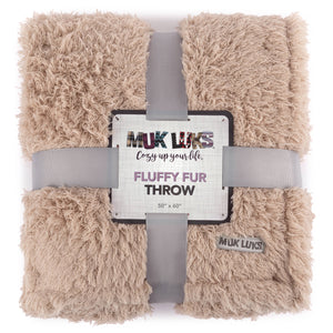 Muk Luks Fluffy Fur Throw Blanket