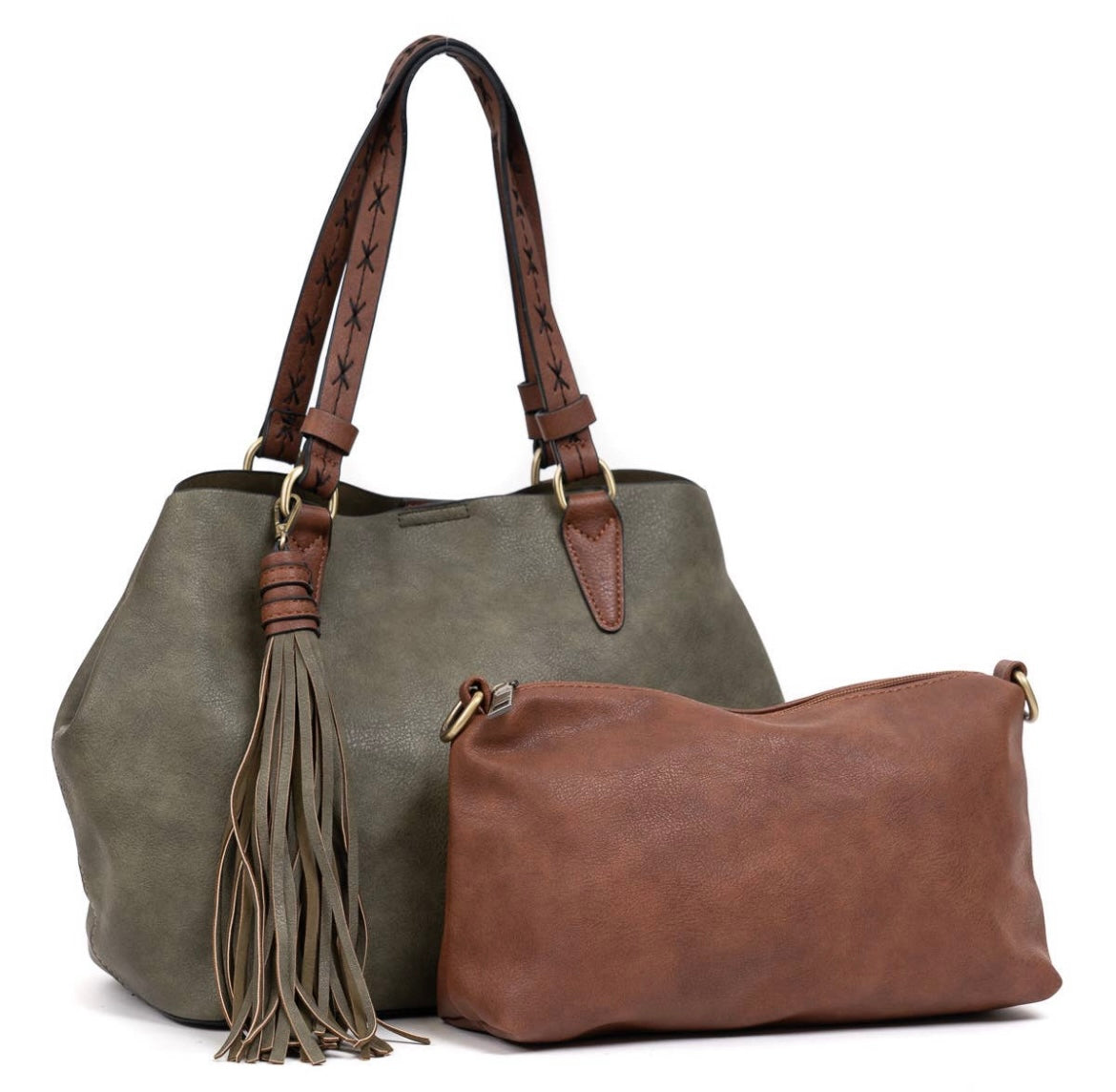 Aliza Large Tassel  2 in 1 Satchel 2.o