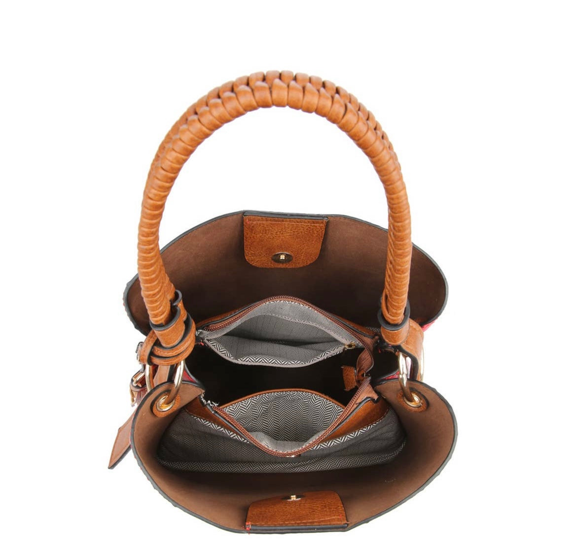 Olivia Animal Print Contrast Hobo