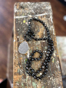 Black/Gray Stone Necklace