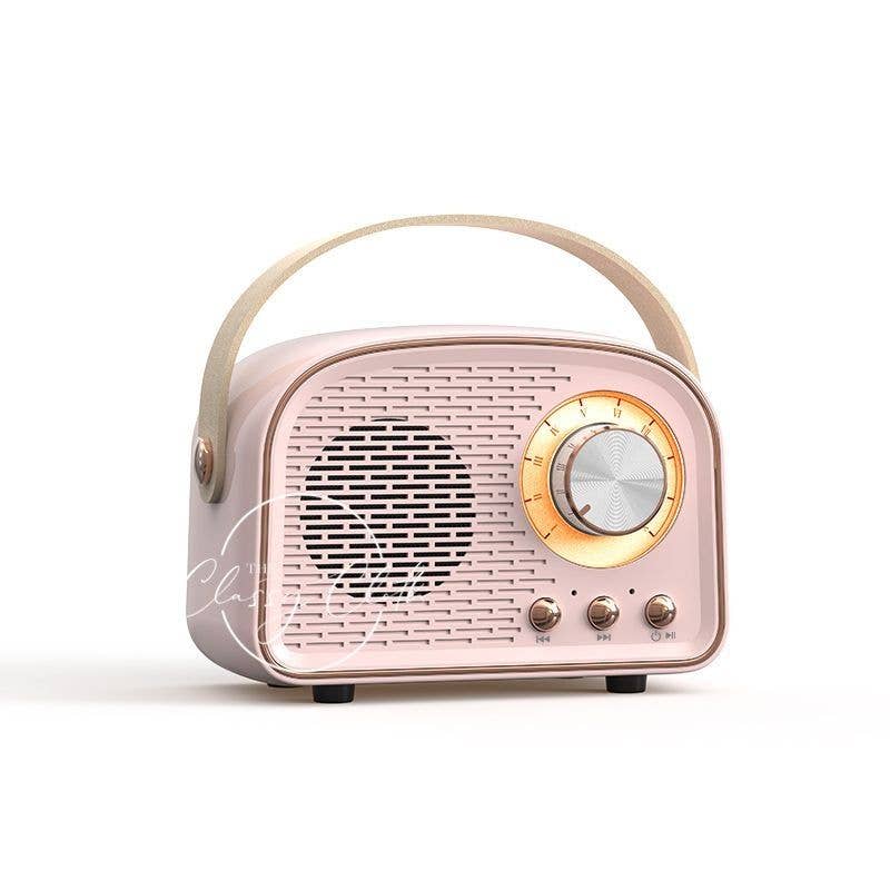 Vintage Bluetooth Radio - Blush Pink RTS