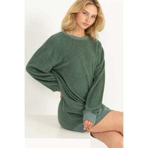 GIRLFRIEND SWEATSHIRT MINI DRESS