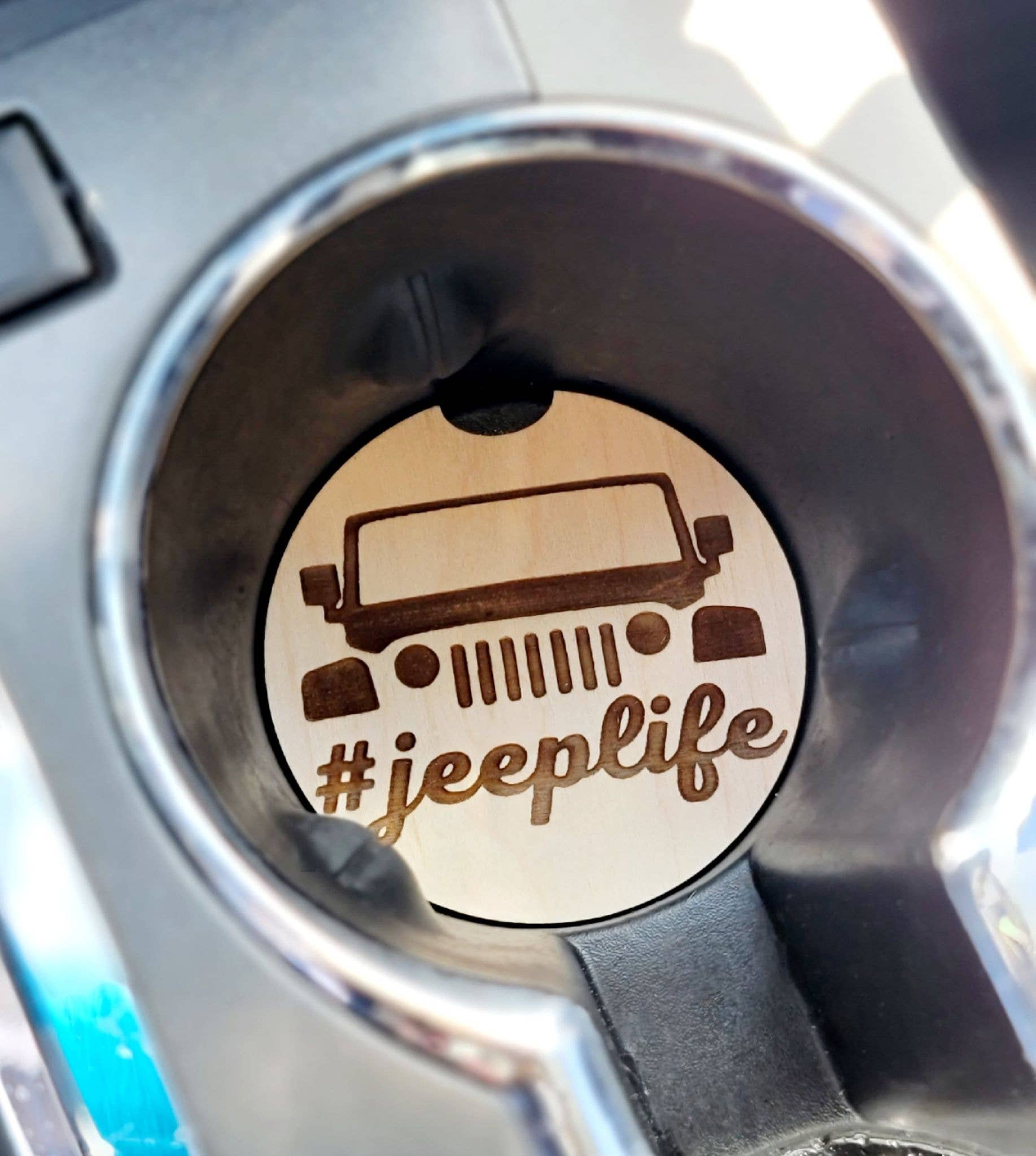 Wood Car Coaster Set- Jeep Life